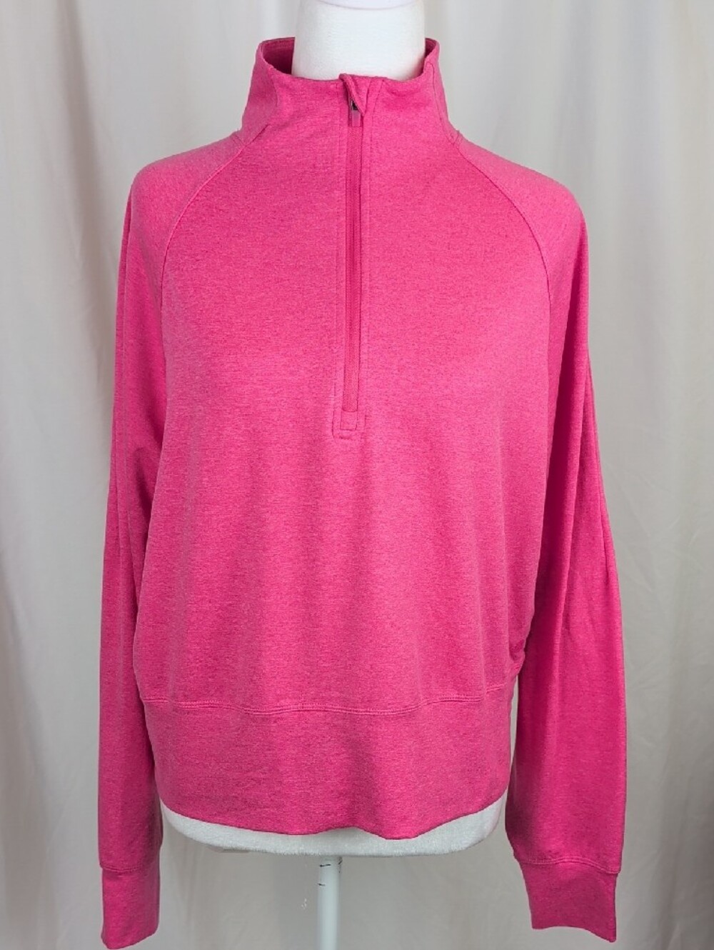 Danskin Heathered Magenta Pink Quarter Zip Pullover M